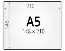 A5 (148 x 210 mm)